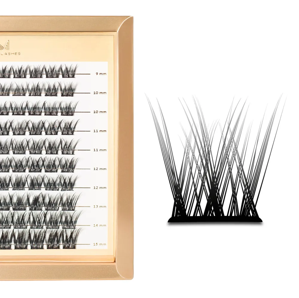 Master Box V-Lashes Wonder | Zestaw kępek  rzęs do makijażu 9-15 mm skręt B-C-CC | Many Lashes